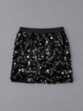 M.S.S.P. Black Sequin Mini Skirt – Size XS